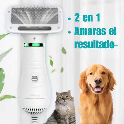 secador y peinador de mascotas 2 en 1.
