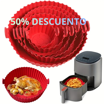 Silicook Air Trays™ Protege tu freidora y cocina más limpio con silicona reutilizable de grado alimenticio.( 6 piezas )